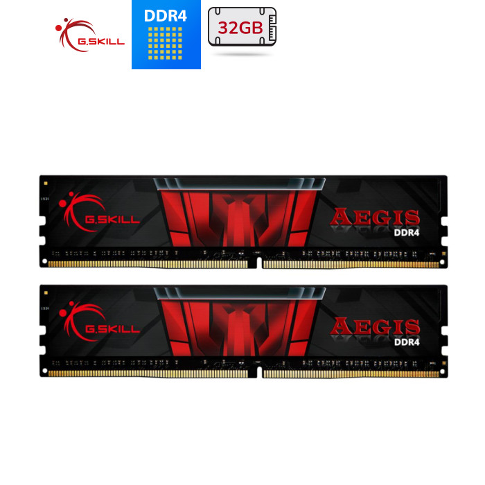 Модуль памяти для компьютера DDR4 32GB (2x16GB) 3200 MHz Aegis G.Skill (F4-3200C16D-32GIS)