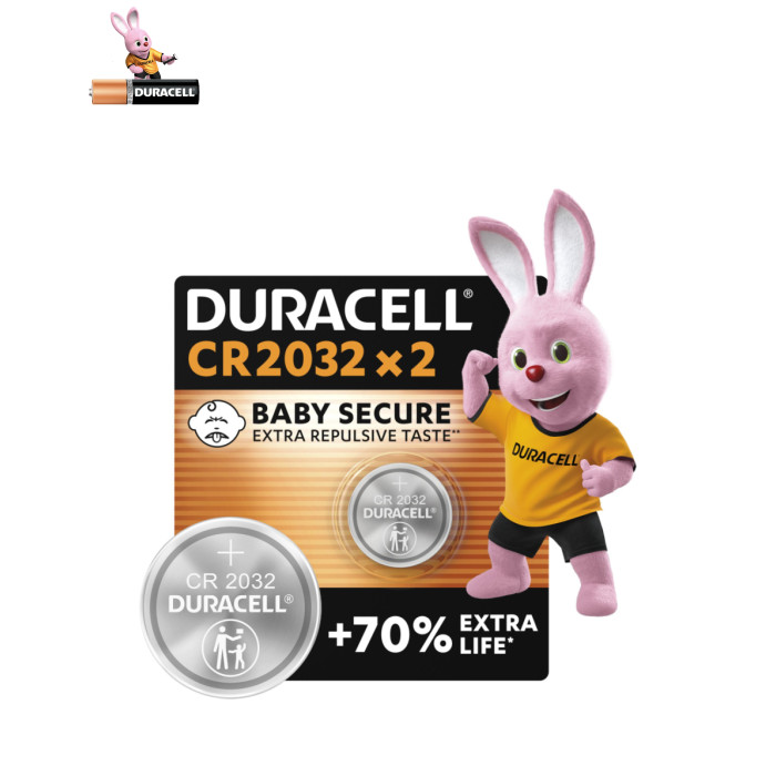 Батарейка CR 2032 специальная литиевая типа таблетка 2032 3V, 2 шт. Duracell (5007659)