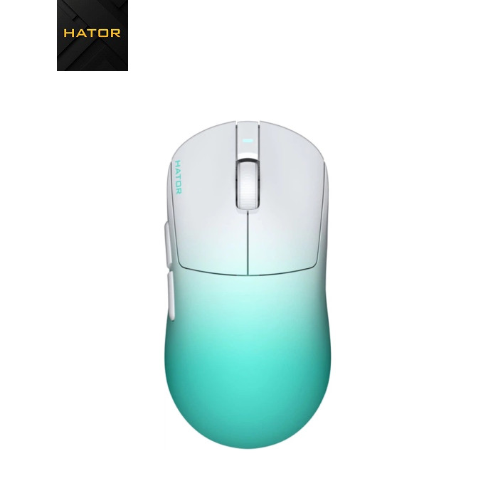 Мышка Hator Quasar 3 Ultima 8K Wireless/Bluetooth/USB White/Mint (HTM761)
