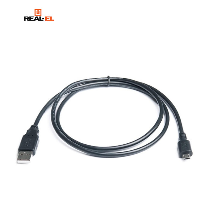 Дата кабель USB 2.0 AM to Micro 5P 2.0m Pro black REAL-EL (EL123500025)