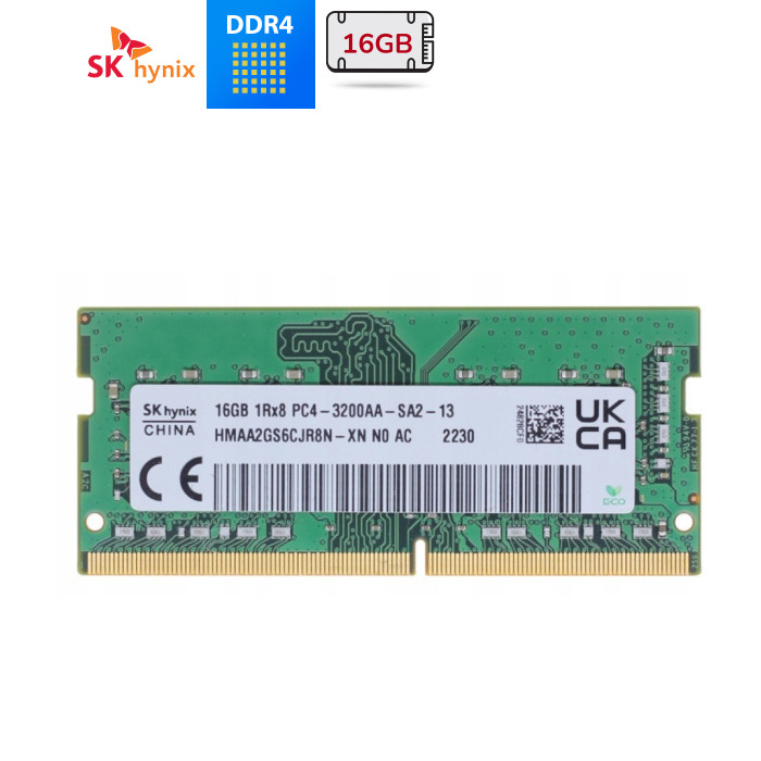 Оперативна пам'ять SoDimm. DDR4 16GB Hynix 3200MHz HMAA2GS6CJR8N-XN CL15, 1.2 V