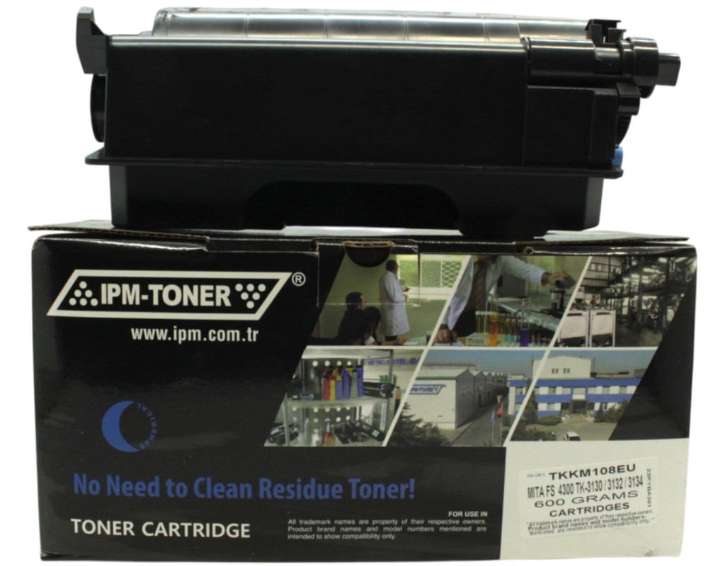 Тонер-картридж IPM Kyocera TK-3130, +waste container, chip (TKKM108EU)