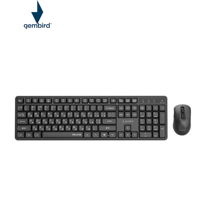 Комплект Gembird Silent Key Pro Business Wireless Black (KBS-WMS-01-CYRL)