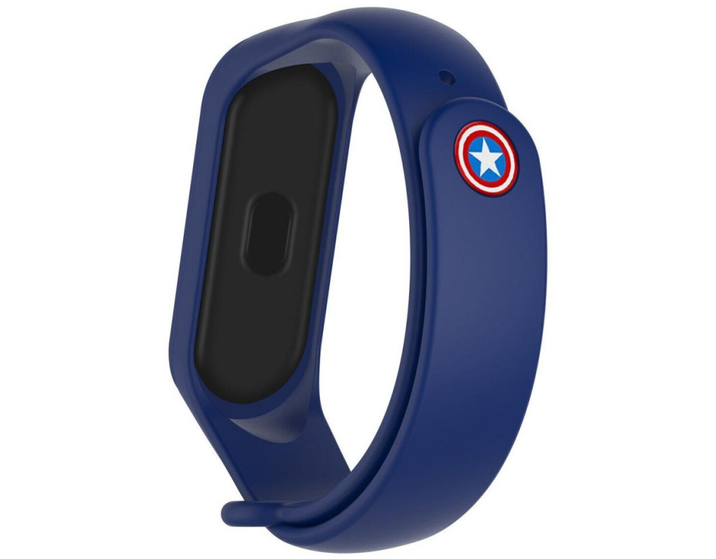 Ремешок для фитнес браслета Armorstandart Superhero Edition для Xiaomi Mi Band 5 Captain America Blue (ARM57108)