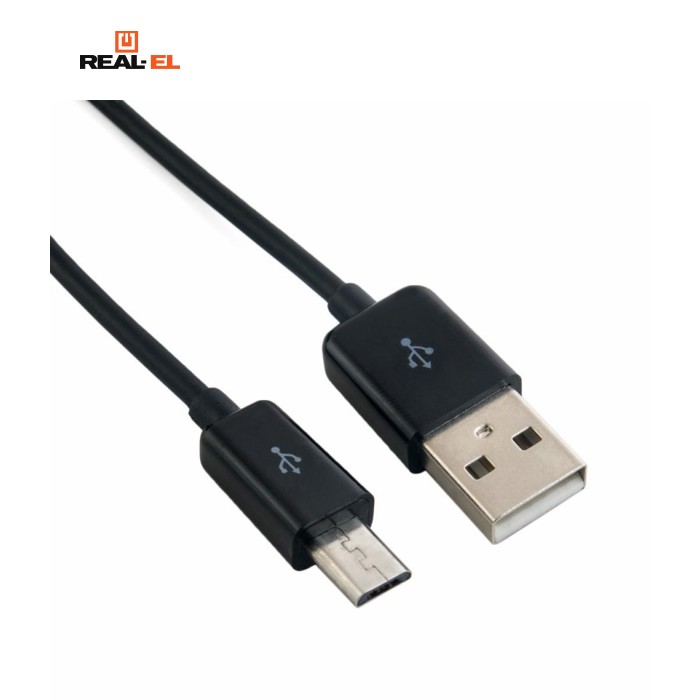 Дата кабель USB 2.0 AM to Micro 5P 1.0m Premium Rainbow REAL-EL (EL123500052)