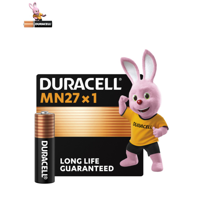 Батарейка Duracell MN27 12V спеціалізована лужна, A27/27A/V27A/8LR732, 1 шт. в упаковці (5007388)