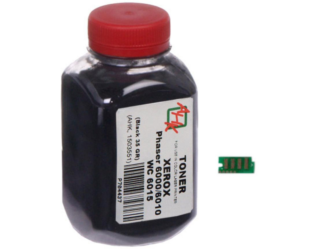 Тонер Xerox Phaser 6000/6010, 35г Black +chip AHK (1500251)