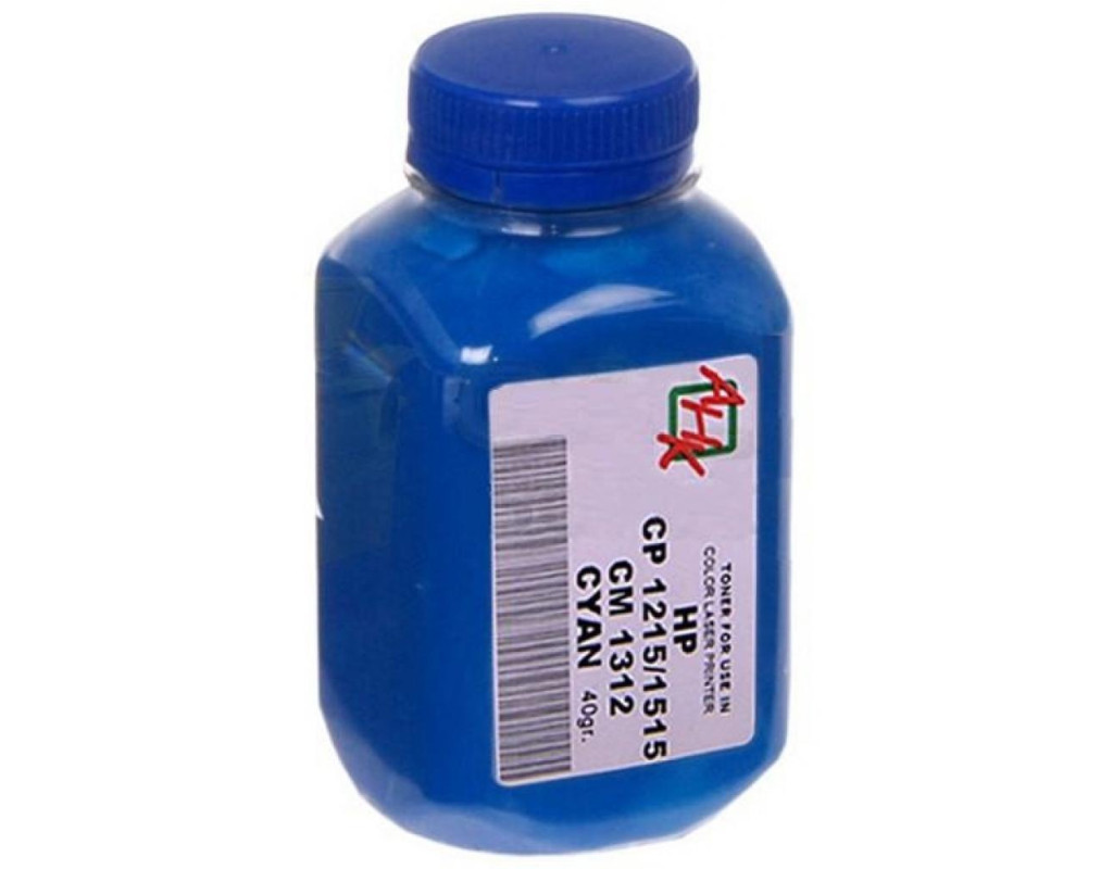 Тонер HP CLJ CP1215/CP1515/CM1312, 40г Cyan AHK (1501130)