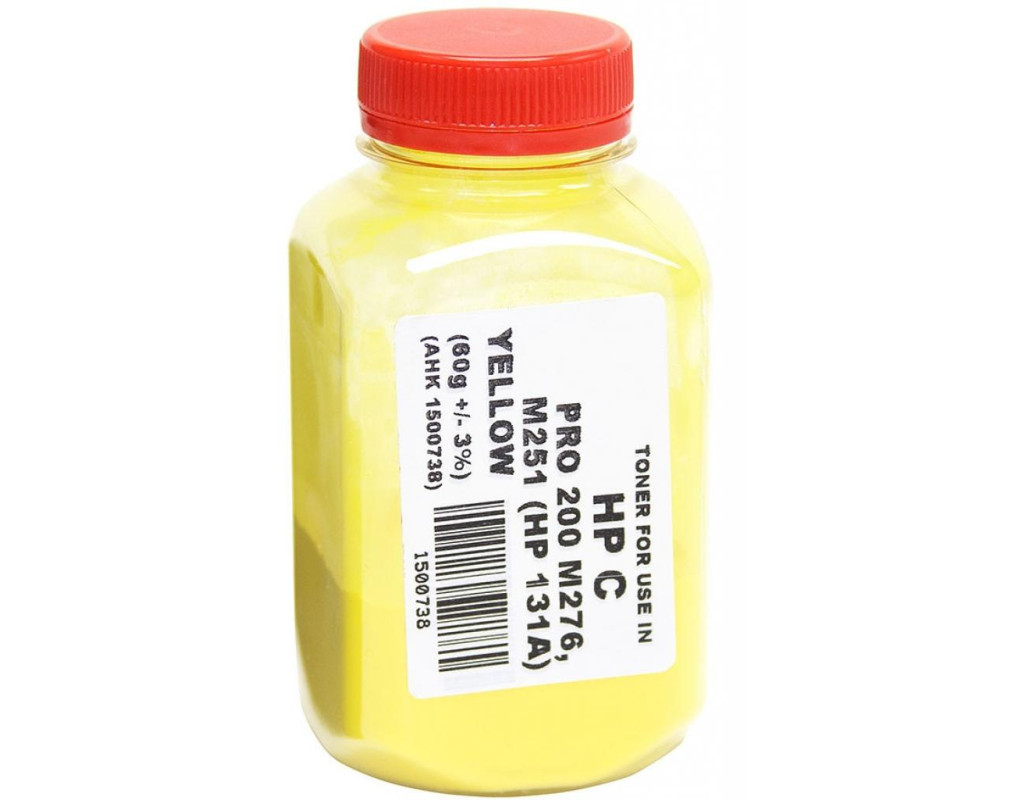 Тонер HP CLJ Pro 200/M251/M276n, 60г Yellow AHK (1500738)