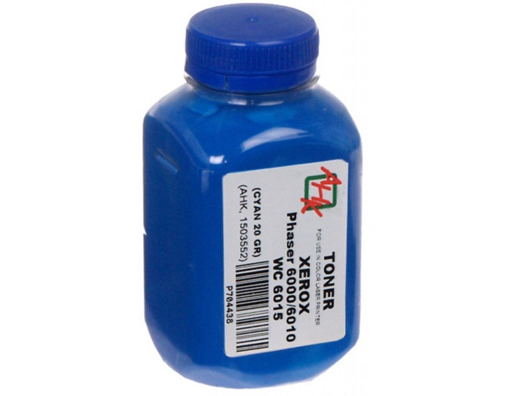 Тонер Xerox Ph6000/6010/WC6015, 20г Cyan AHK (1503552)