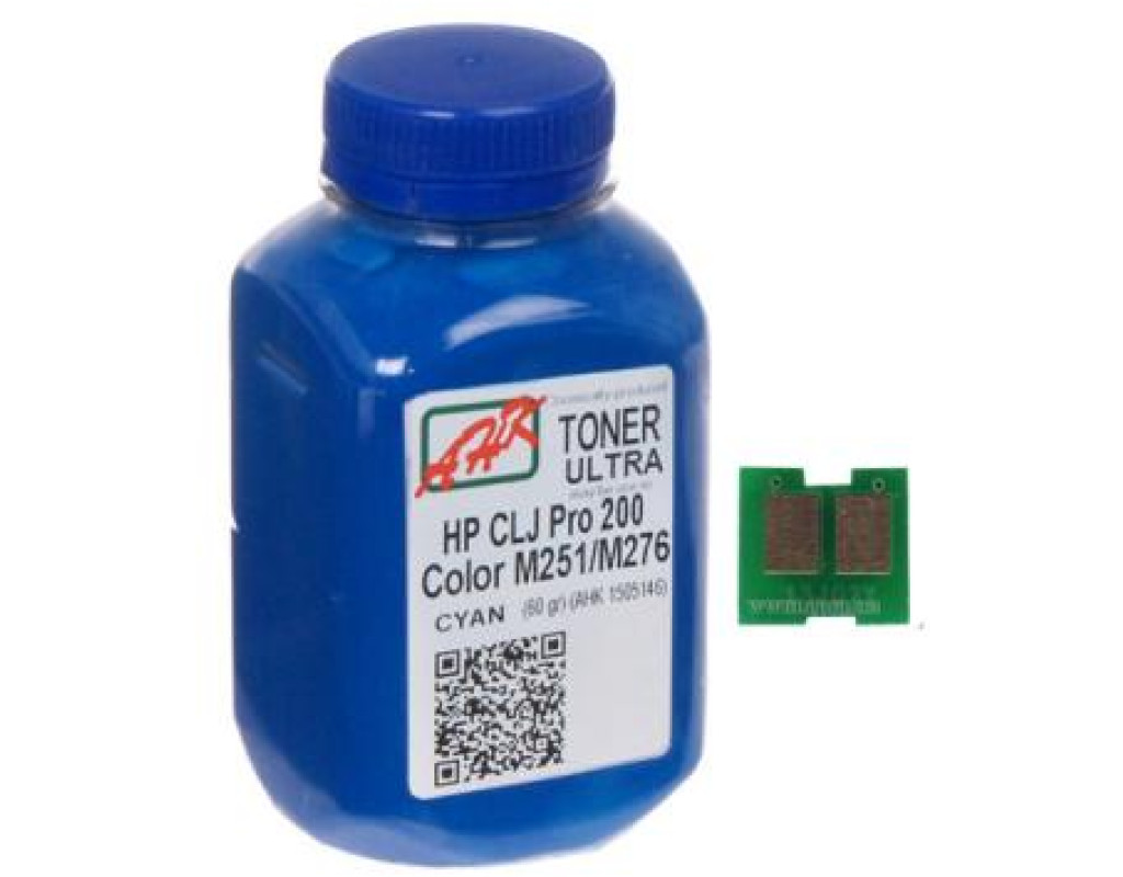 Тонер HP CLJ Pro 200/M251/M276n (131A) Cyan+chip AHK (1505158)