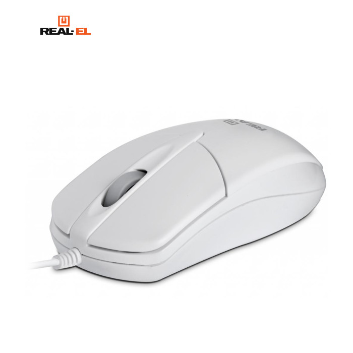 Мишка REAL-EL RM-211 USB White (EL123200014)