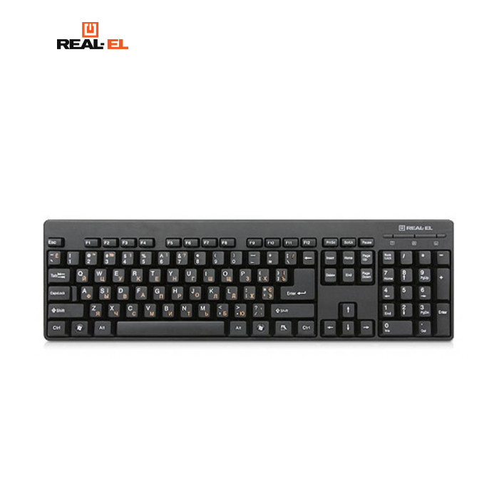 Клавиатура REAL-EL 502 Standard, USB, black EL123100023