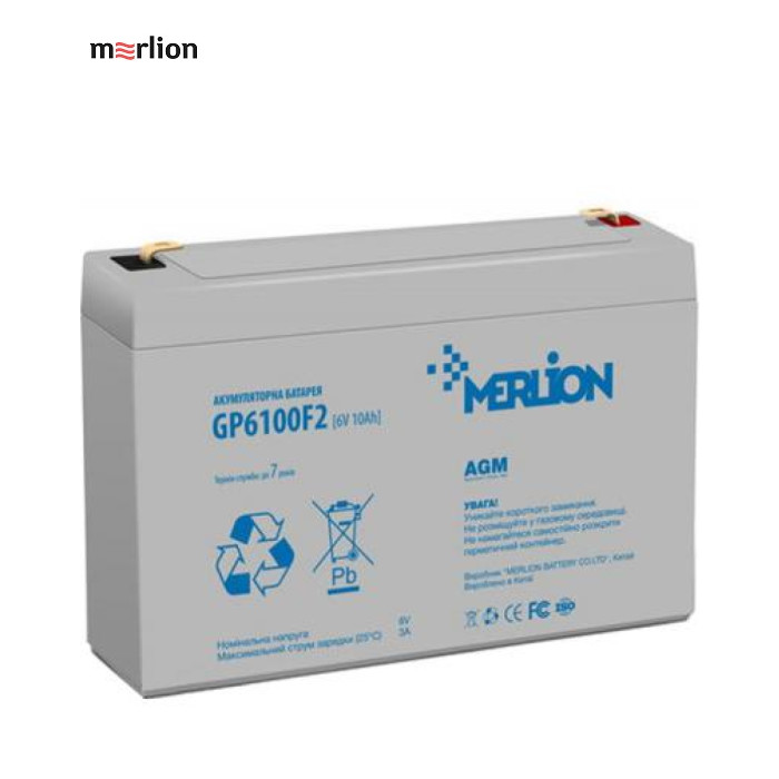 Батарея к ИБП Merlion 6V-10Ah (GP6100F2)