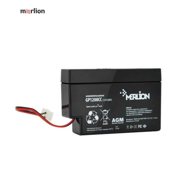 Батарея до ДБЖ Merlion 12V-0.8Ah (GP1208СС)