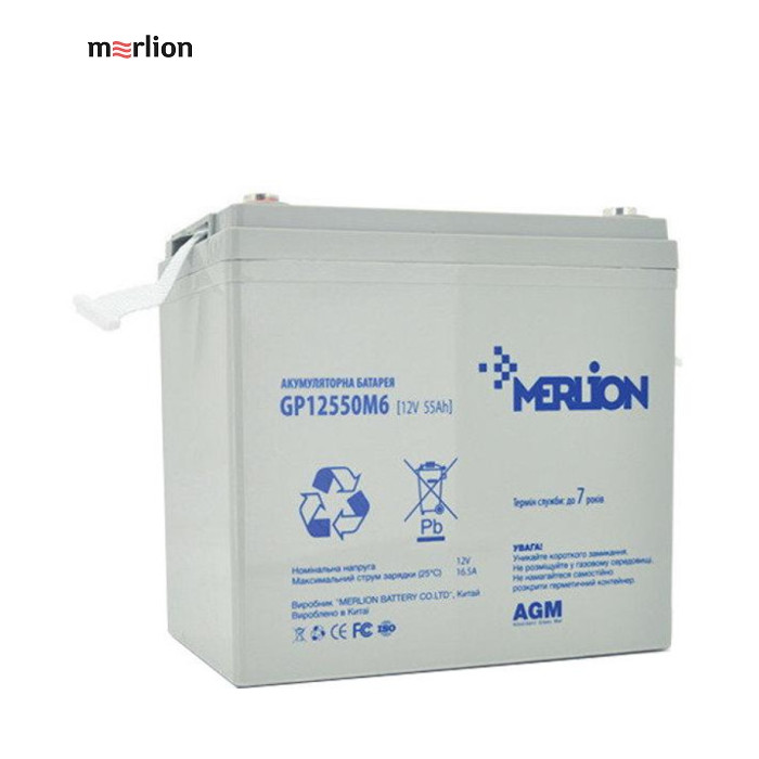 Батарея до ДБЖ Merlion 12V-55Ah (GP12550M6)