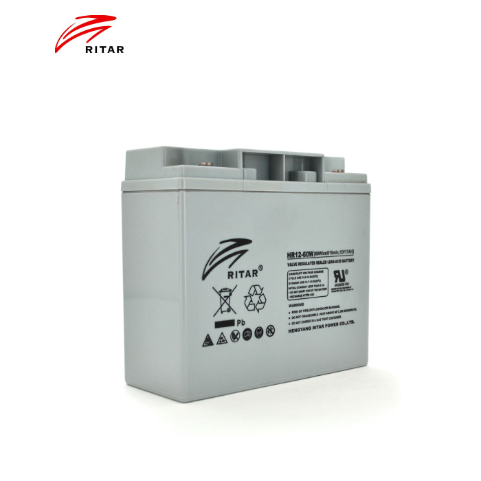Акумуляторна батарея AGM RITAR HR12-60W, Gray Case, 12V 17.0Ah ( 181 х 77 х 167 (167 ) 4.80 kg Q4