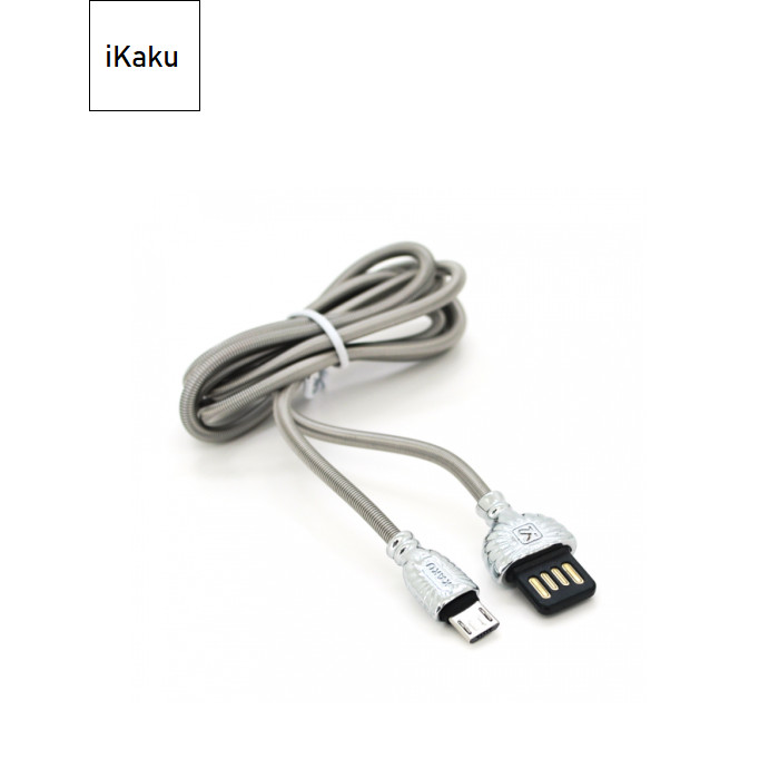 Дата кабель USB 2.0 AM to Micro 5P 1.0m XO Silver 2.8А iKAKU (YT-iK/XO-MS)