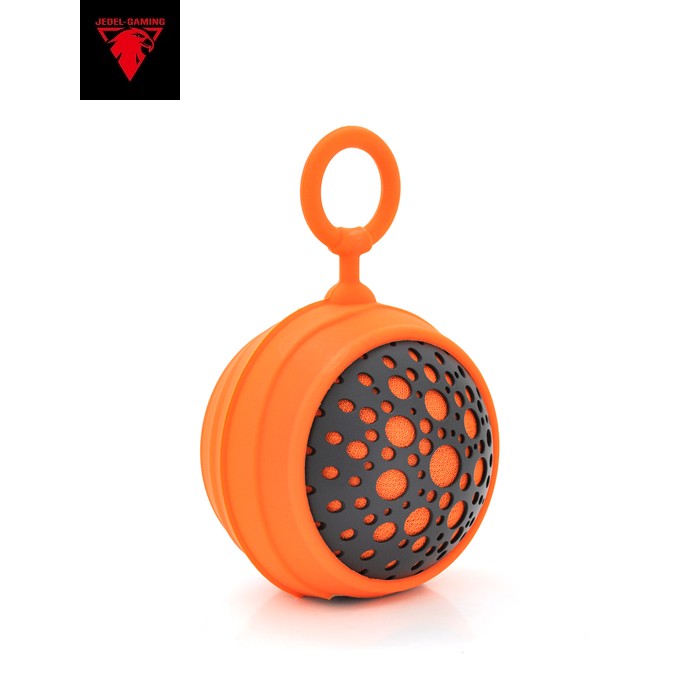 Колонки WAVE-110 Bluetooth 4.2, до 10m, 2х3W, 600mAh, &ge;92dB, USB-micro, DC 5V, Black / Orange, BOX, Q20