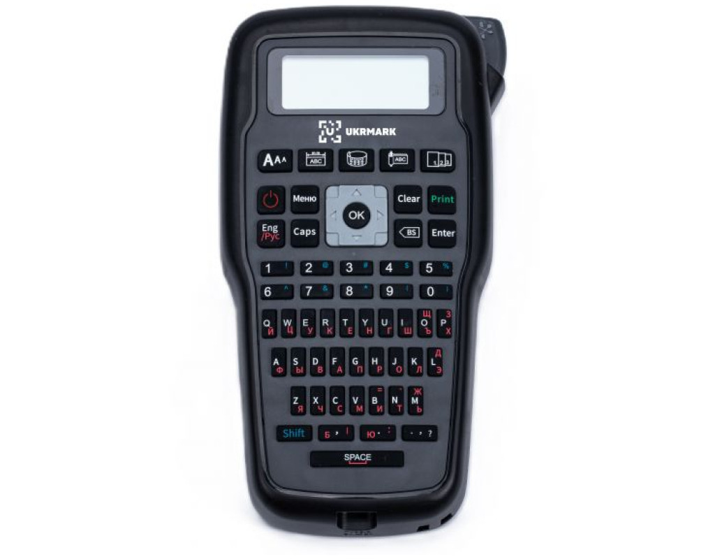 Принтер етикеток UKRMARK E1000 CYR GR, кирилиця, стрічка 3.5/6/9/12 mm, сумісний з TZE (900466)