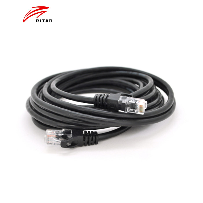 Патч-корд 15м, UTP, Cat.6, RJ45, CU, black Ritar (PCR-CU6/15BK)