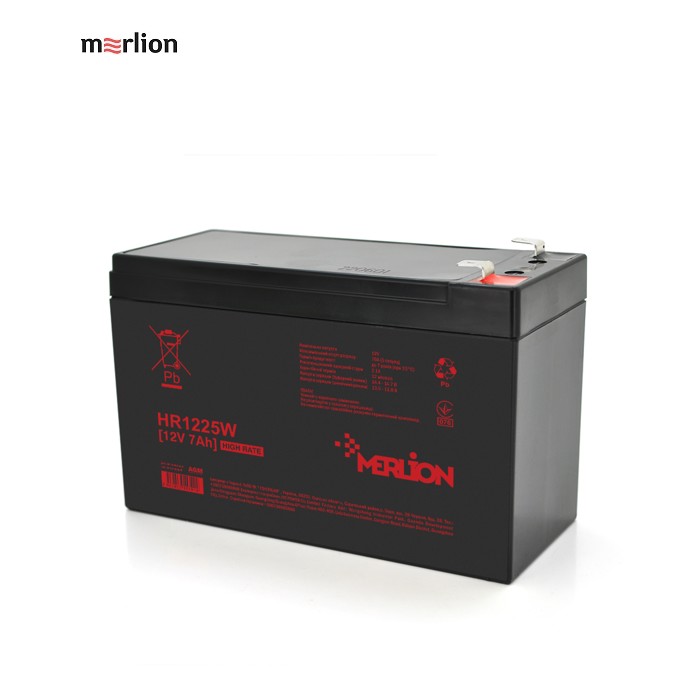 Акумуляторна батарея MERLION HR1225W, 12V 7Ah ( 151 х 65 х 94 (100) ) Q10 / 420