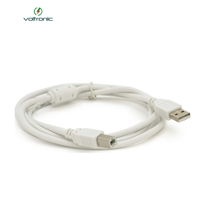 Кабель для принтера USB 2.0 AM/BM 0.8m ferrite white Voltronic (YT-AM/BM-0.8W)