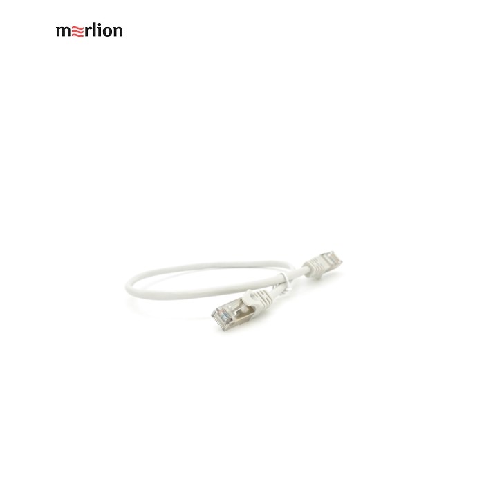 Патч-корд 0.5м FTP cat.5e, CU, RJ45, grey Merlion (PCM-CU-5E/0.5G)