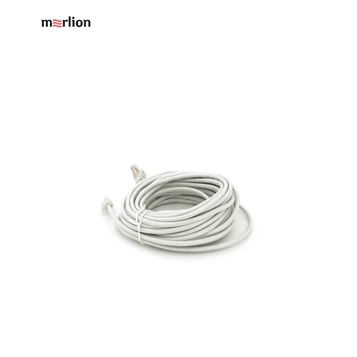 Патч-корд 10м FTP cat.5e, CU, RJ45, grey Merlion (PCM-CU-5E/10G)