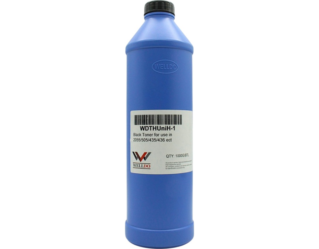 Тонер HP LJ P2035/P3015/M602/M608/Canon LBP351/352/3950 universal, 1kg, +лійка Welldo (WDTHUniH-1)