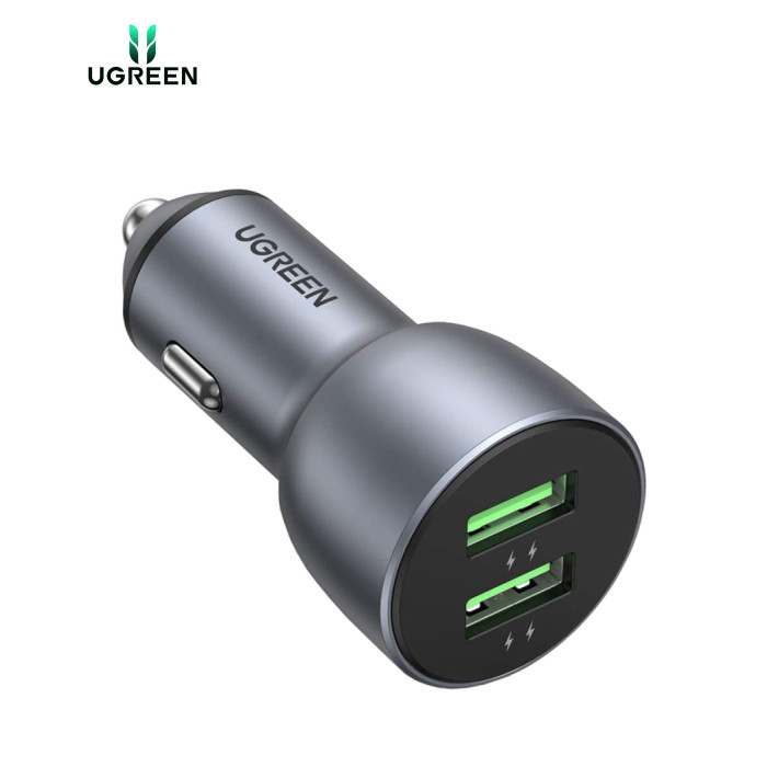 Зарядний пристрій Ugreen 2xUSB QC3.0 36W Car Charger CD213 Dark Blue (10144)