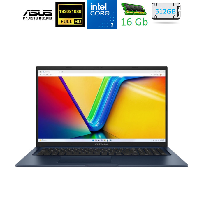 Ноутбук ASUS Vivobook 17 X1704VA-AU984 (90NB13X2-M00HB0)