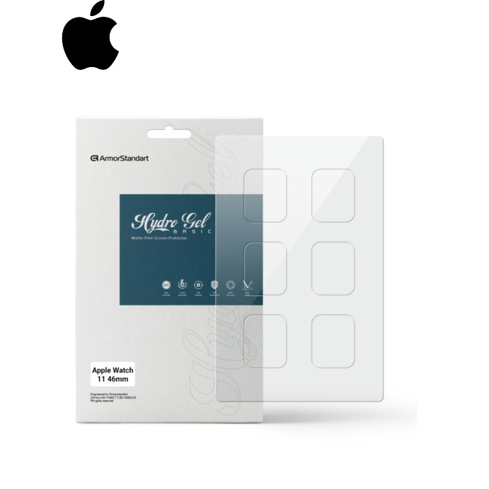 Пленка защитная Armorstandart Matte hydrogel Apple Watch 11 46mm 6 pcs (ARM91992)