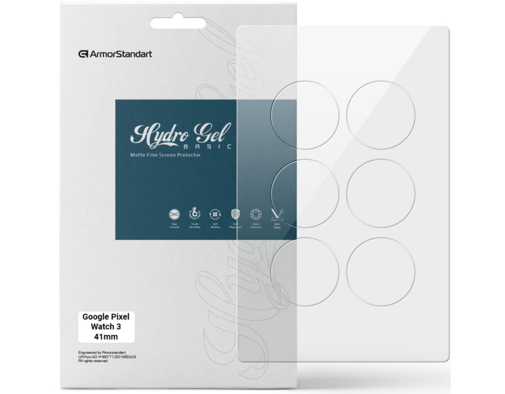 Плівка захисна Armorstandart Matte hydrogel Google Pixel Watch 3 45mm 6 pcs (ARM92042)