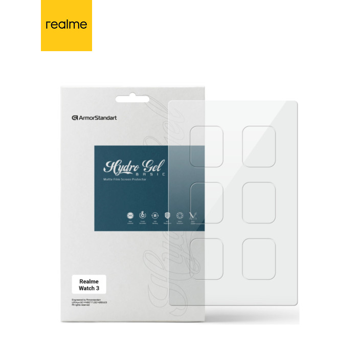 Пленка защитная Armorstandart Matte hydrogel Realme Watch 3 6 pcs (ARM92083)