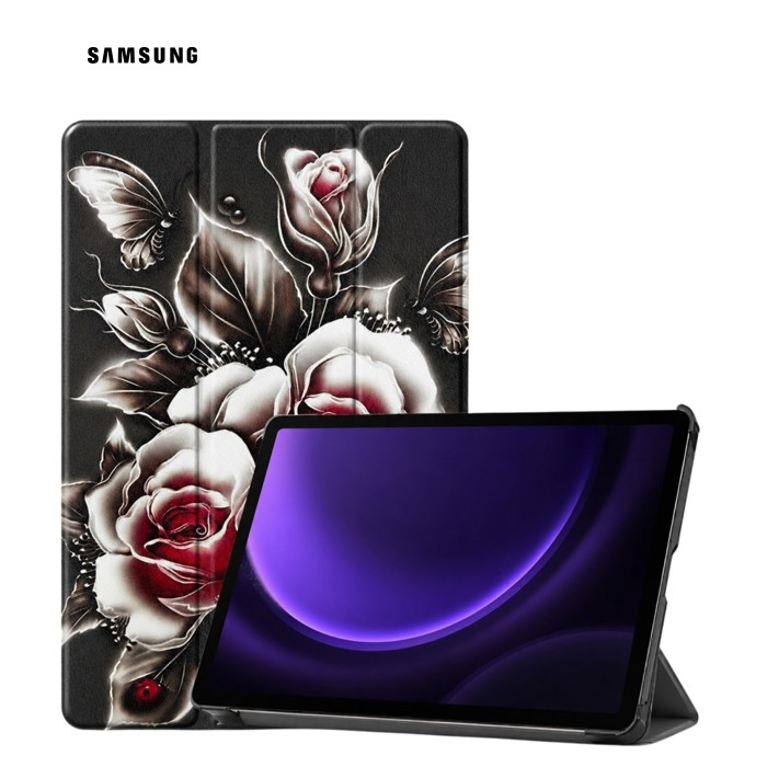 Чехол для планшета BeCover Smart Case Samsung Galaxy Tab S9 (SM-X710/SM-X716) / S9 FE (SM-X510/SM-X516B) 11.0" Black Rose (715922)