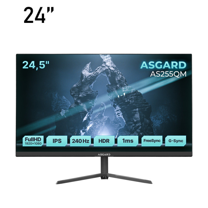 Монітор ASGARD Gaming 24.5" AS255QM IPS Black 240Hz