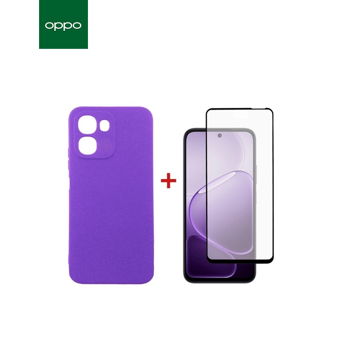 Чехол для мобильного телефона Dengos Carbon Cover + Glass Oppo A6x / A6k Purple (DG-KM-193)