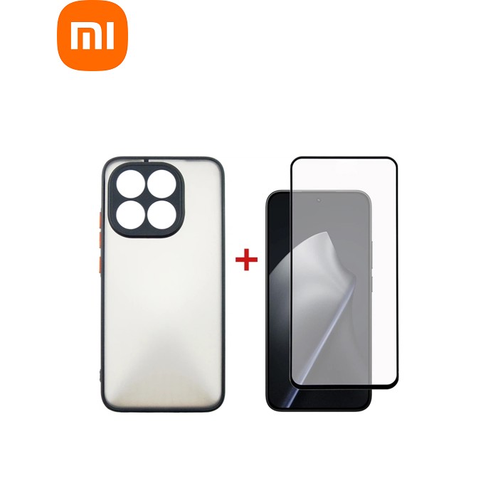 Чехол для мобильного телефона Dengos Matte Cover + Glass Xiaomi 15T Black (DG-KM-199)