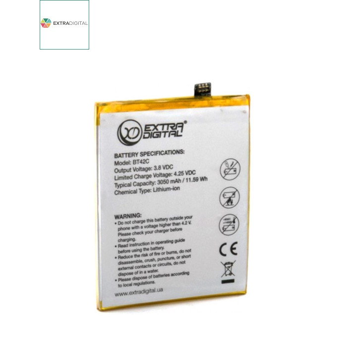 Акумуляторна батарея Extradigital Meizu M2 Note 3050 mAh (BMM6459)
