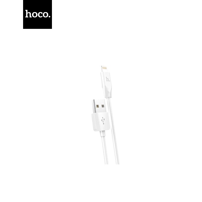 Дата кабель USB 2.0 AM to Lightning 1.0m 2.4A X1 white HOCO (6957531032007)