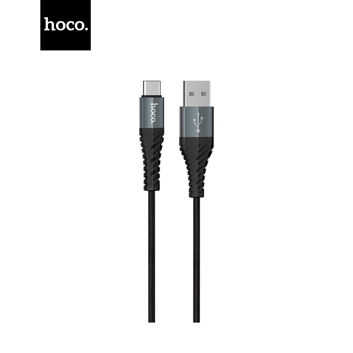 Дата кабель USB 2.0 AM to USB-C 1.0m X38 Cool black HOCO (6931474710567)