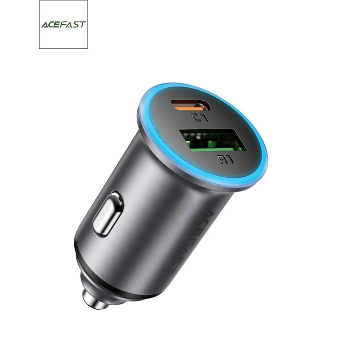 Зарядное устройство Acefast 1xUSB-C PD65W + 1xUSB black (6974316284963)