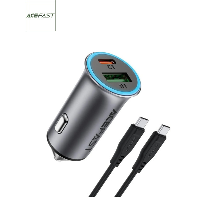 Зарядний пристрій Acefast 1xUSB-C PD95W + 1xUSB gray (6974316285304)