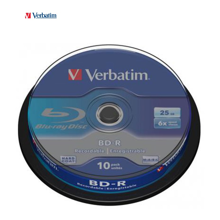 Диск BD Verbatim 25Gb 6x Cacke 10шт (43742)