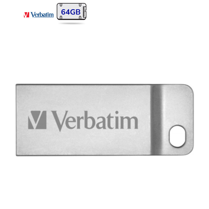 USB флеш накопичувач Verbatim 64GB Metal Executive Silver USB 2.0 (98750)