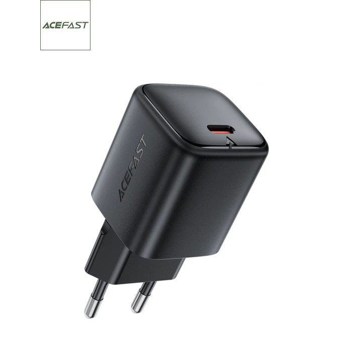 Зарядний пристрій Acefast A136 USB-C PD40W GaN black (6974316286233)