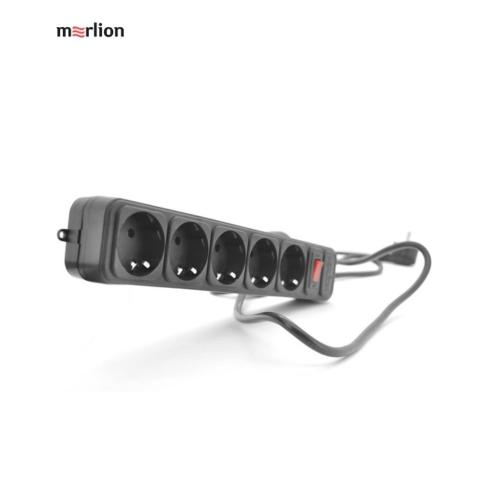 Сетевой фильтр питания Merlion 5 розеток, 1,8 м (B518P)
