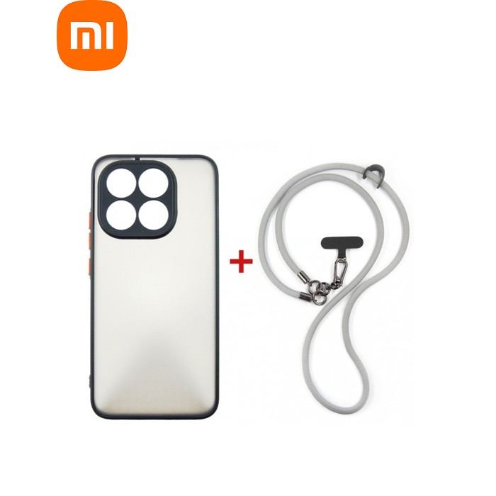 Чохол до мобільного телефона Dengos Case + Cross-body Strap Xiaomi 15T Black+Grey (DG-KM-CCRB-55)