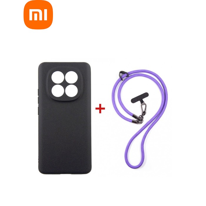 Чохол до мобільного телефона Dengos Case + Cross-body Strap Xiaomi Redmi Note 15 Black+Purple (DG-KM-CCRB-34)